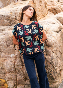 Ninette Top Autumn Birds KOMANA